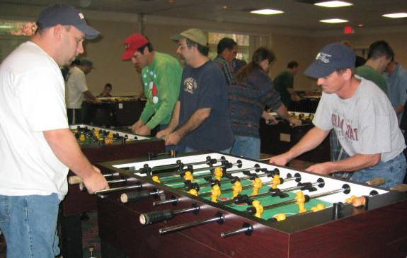Mickey Munger & Mike Yore are pictured during action of the 2003 Georgia State Championships. Mike Yore is on the left who won the open singles competition.