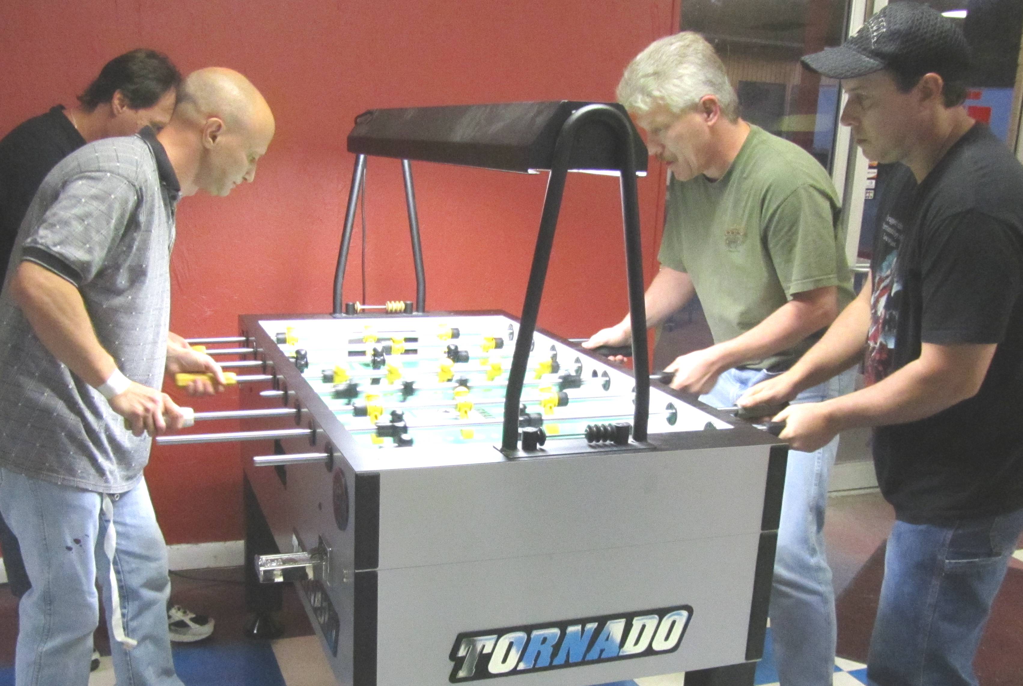 Locals battling during tournament competition in Cullman, David Bagwell & Lee Blanton vrs. Jim Wiggs & Ray Ayers.