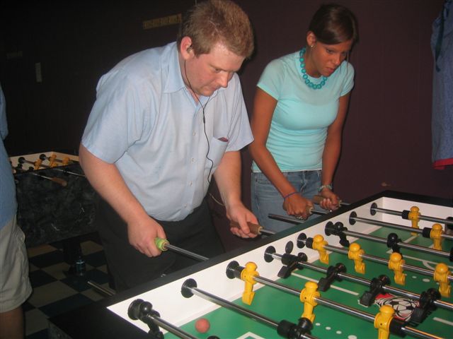 Dale Moore of Morris, and Crystal Walden of Decatur, are pictured while competing durning a weekly DYP in Cullman.